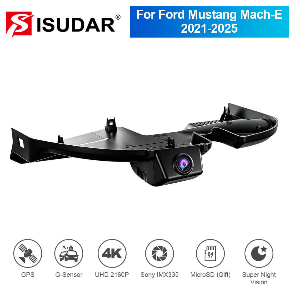 ISUDAR 2026 OEM Dash Cam | 4K UHD | Sony Sensor | WiFi App | For Ford Mustang Mach-E 2021-2025