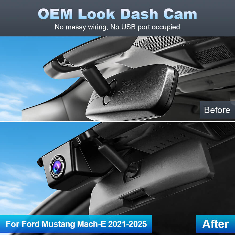 ISUDAR 2026 OEM Dash Cam | 4K UHD | Sony Sensor | WiFi App | For Ford Mustang Mach-E 2021-2025
