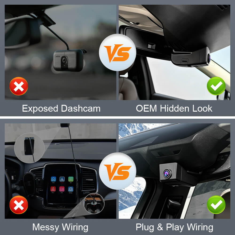 ISUDAR 2026 OEM Dash Cam | 4K UHD | Sony Sensor | WiFi App | For Ford Mustang Mach-E 2021-2025