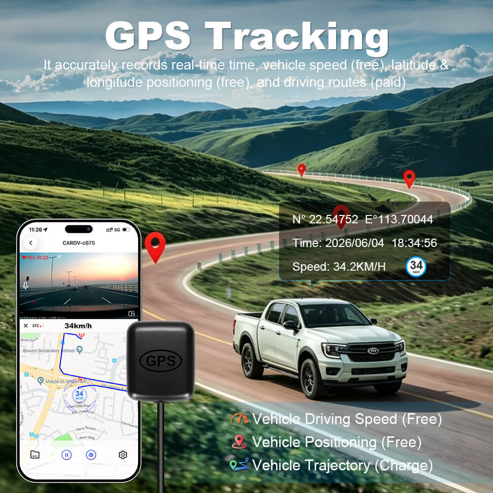 ISUDAR 2026 OEM Dash Cam | 4K UHD | Sony Sensor | WiFi App | For Ford Ranger 2024-2026 XL XLT Lariat Raptor