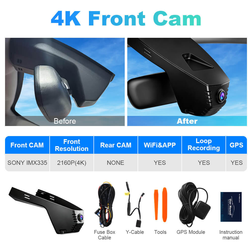 ISUDAR 2026 OEM Dash Cam | 4K UHD | Sony Sensor | WiFi App | For Peugeot 508 PSE SW Sport Engineered 508SW Berline 2019-2022