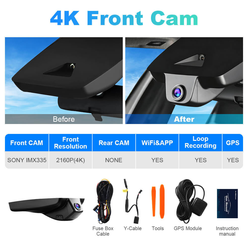 ISUDAR 2026 OEM Dash Cam | 4K UHD | Sony Sensor | WiFi App | For Toyota C-HR CHR Yize EV 2017 - 2020