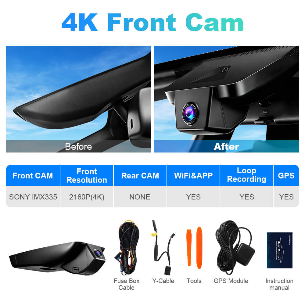 ISUDAR 2026 OEM Dash Cam | 4K UHD | Sony Sensor | WiFi App | For Toyota RAV4 2016-2018(Equipped Lane-keeping Assist Components Already)