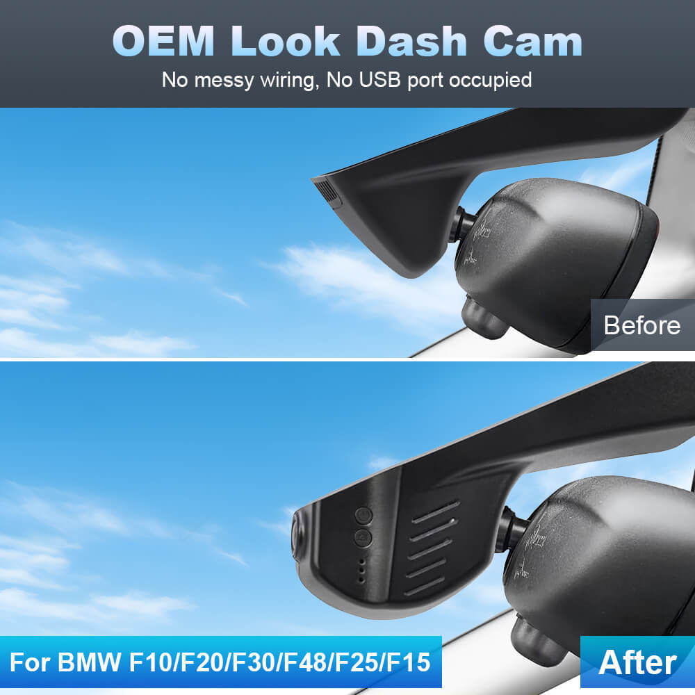 ISUDAR 2026 OEM Dash Cam | 4K UHD | Sony Sensor | WiFi App | For BMW 1 series/2 series /3 series /4series /5 series/6 series(curved-angled)