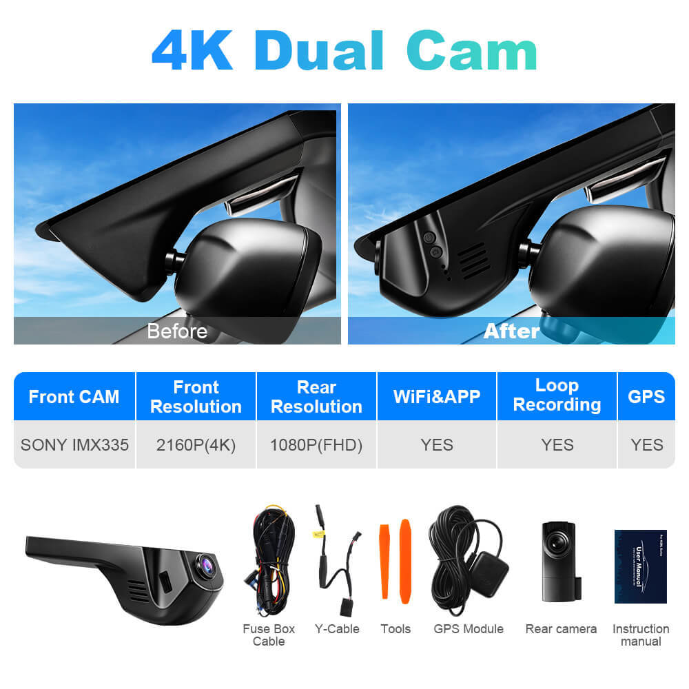 ISUDAR 2026 OEM Dash Cam | 4K UHD | Sony Sensor | WiFi App | For BMW 1 series/2 series /3 series /4series /5 series/6 series