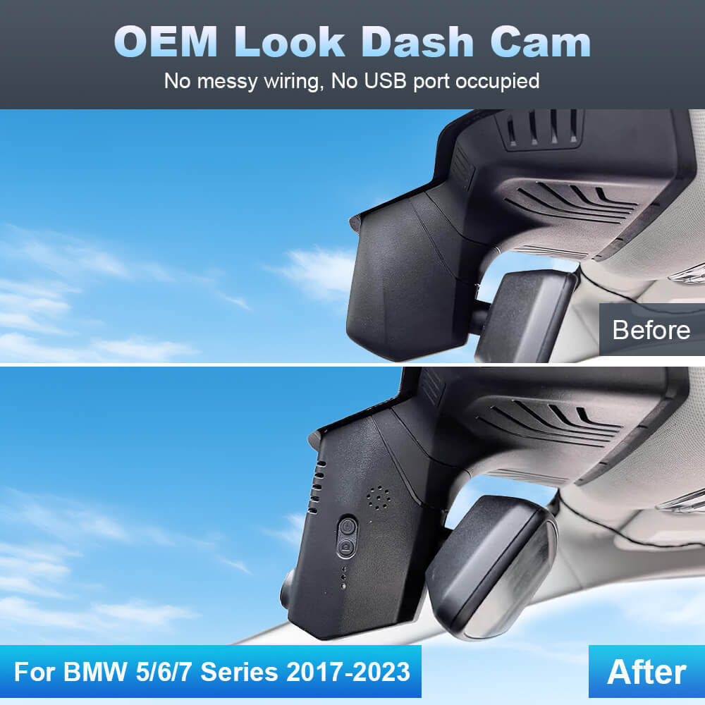 ISUDAR 2026 OEM Dash Cam | 4K UHD | Sony Sensor | WiFi App | For BMW G30 G31 G38 G11 G12 G32 M5 F90 2017-2023; 5/6/7 series 530i 540i 520i 520d 530d 540d With Probe