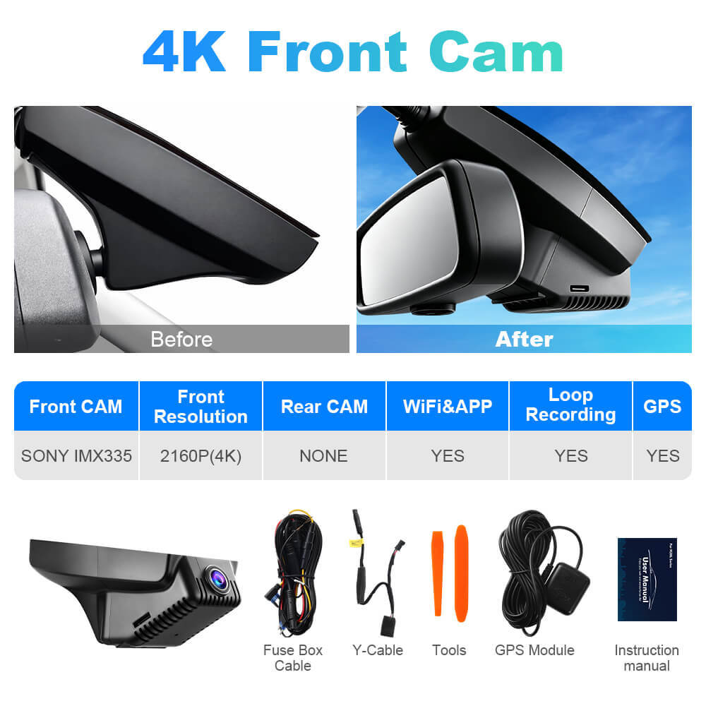 ISUDAR 2026 OEM Dash Cam | 4K UHD | Sony Sensor | WiFi App | For BMW X1 E84/ X5 E70/ X6 E71 E72 E81 E82 E87 E88 E60 E61 E66 E90 E91 E92 E93 2005-2012