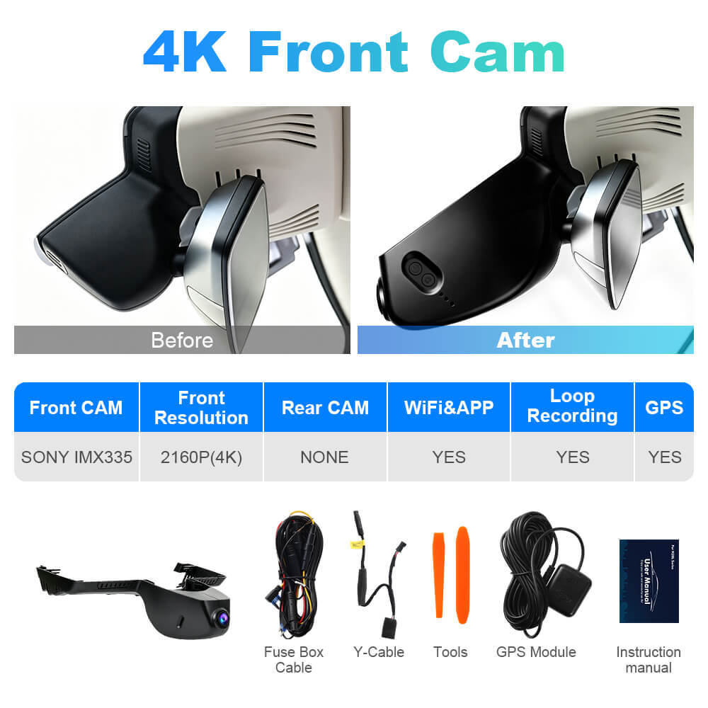 ISUDAR 2026 OEM Dash Cam | 4K UHD | Sony Sensor | WiFi App | For BMW X3 M iX3 G01 2018-2023