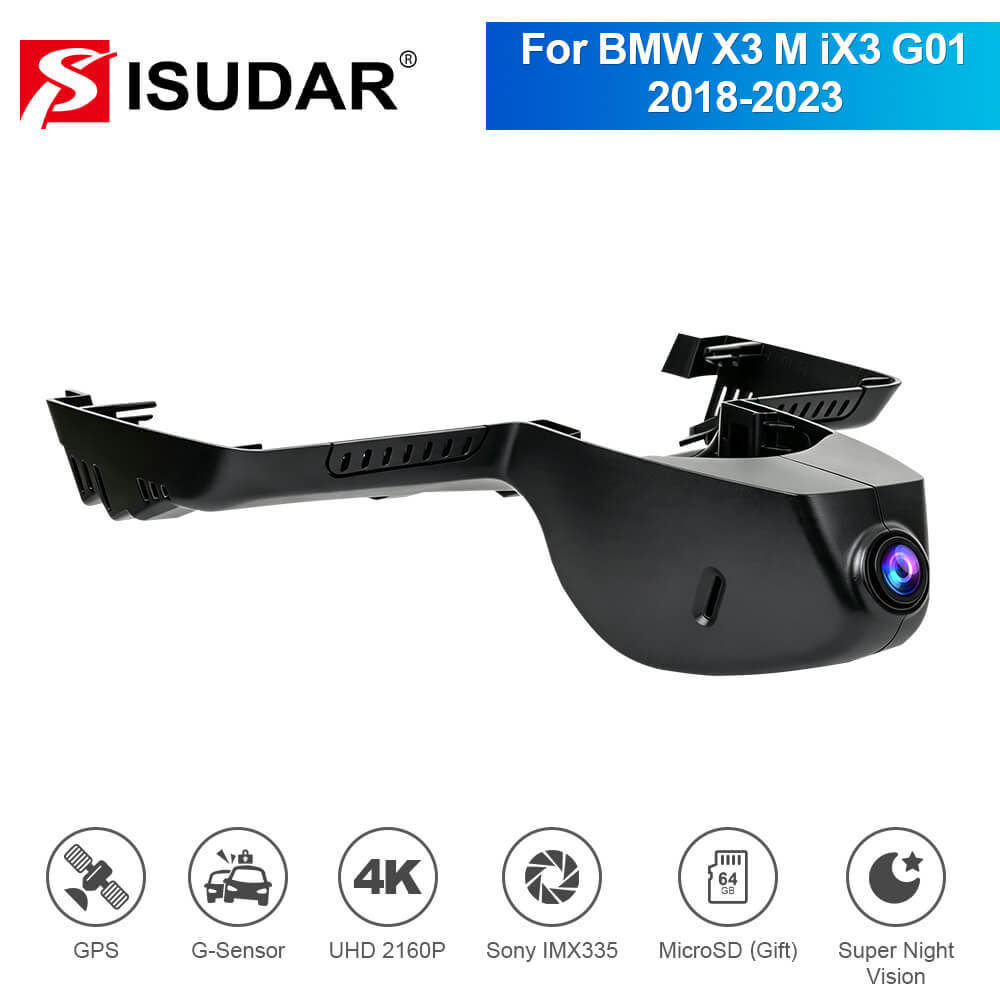 ISUDAR 2026 OEM Dash Cam | 4K UHD | Sony Sensor | WiFi App | For BMW X3 M iX3 G01 2018-2023
