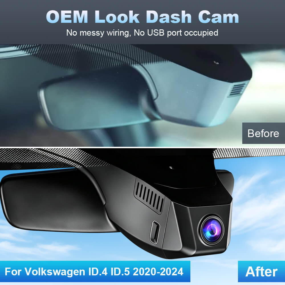 ISUDAR 2026 OEM Dash Cam | 4K UHD | Sony Sensor | WiFi App | For Volkswagen ID.4 ID.5 ID4 ID5 2020-2024