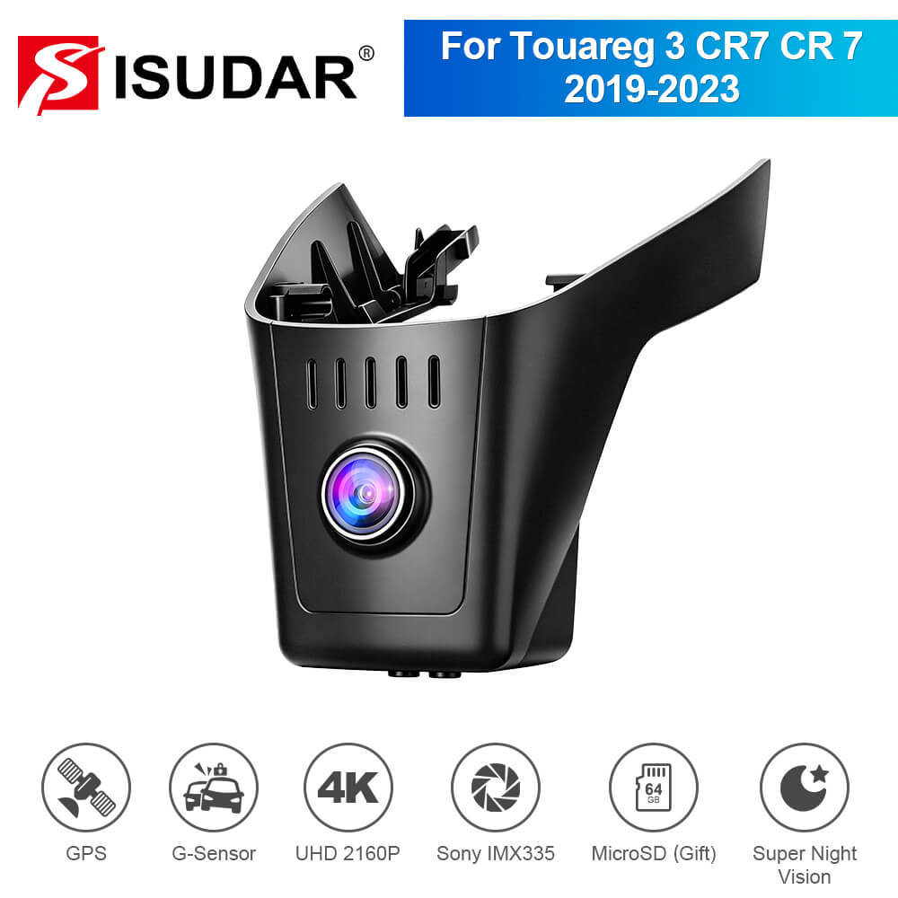 ISUDAR 2026 OEM Dash Cam | 4K UHD | Sony Sensor | WiFi App | For Touareg 3 CR7 CR 7 2019-2023