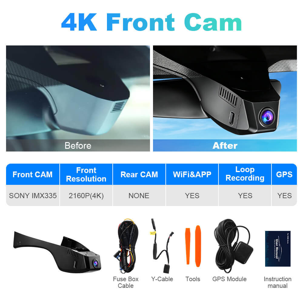 ISUDAR 2026 OEM Dash Cam | 4K UHD | Sony Sensor | WiFi App | For Volkswagen ID.4 ID.5 ID4 ID5 2020-2024