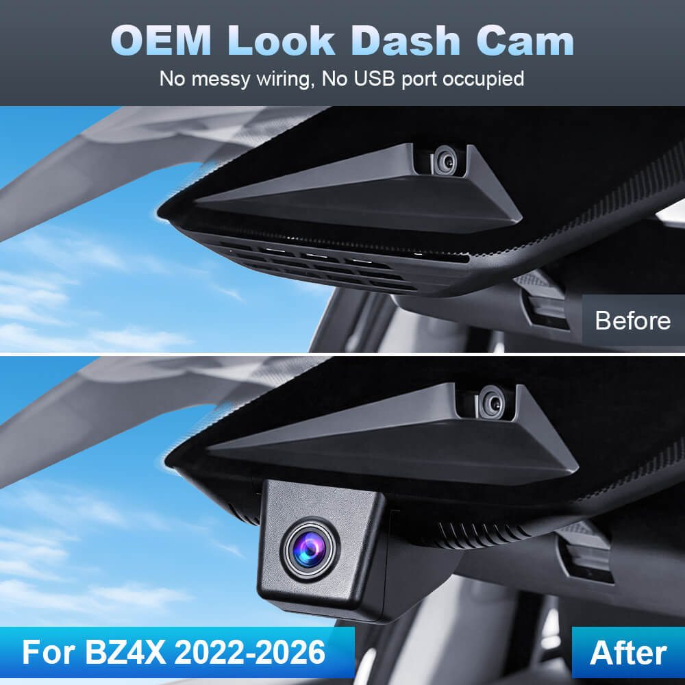ISUDAR 2026 OEM Dash Cam | 4K UHD | Sony Sensor | WiFi App | For Toyota BZ4X 2022-2026
