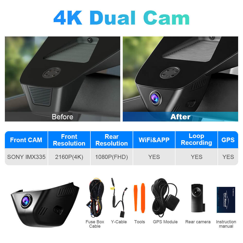 ISUDAR 2026 OEM Dash Cam | 4K UHD | Sony Sensor | WiFi App | For Honda ZR-V HR-V HR ZR VRZ 2022-2025
