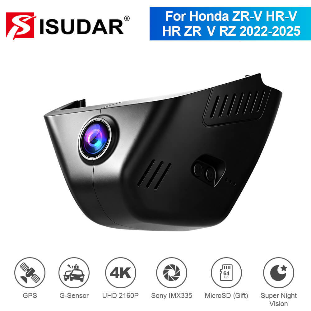 ISUDAR 2026 OEM Dash Cam | 4K UHD | Sony Sensor | WiFi App | For Honda ZR-V HR-V HR ZR VRZ 2022-2025