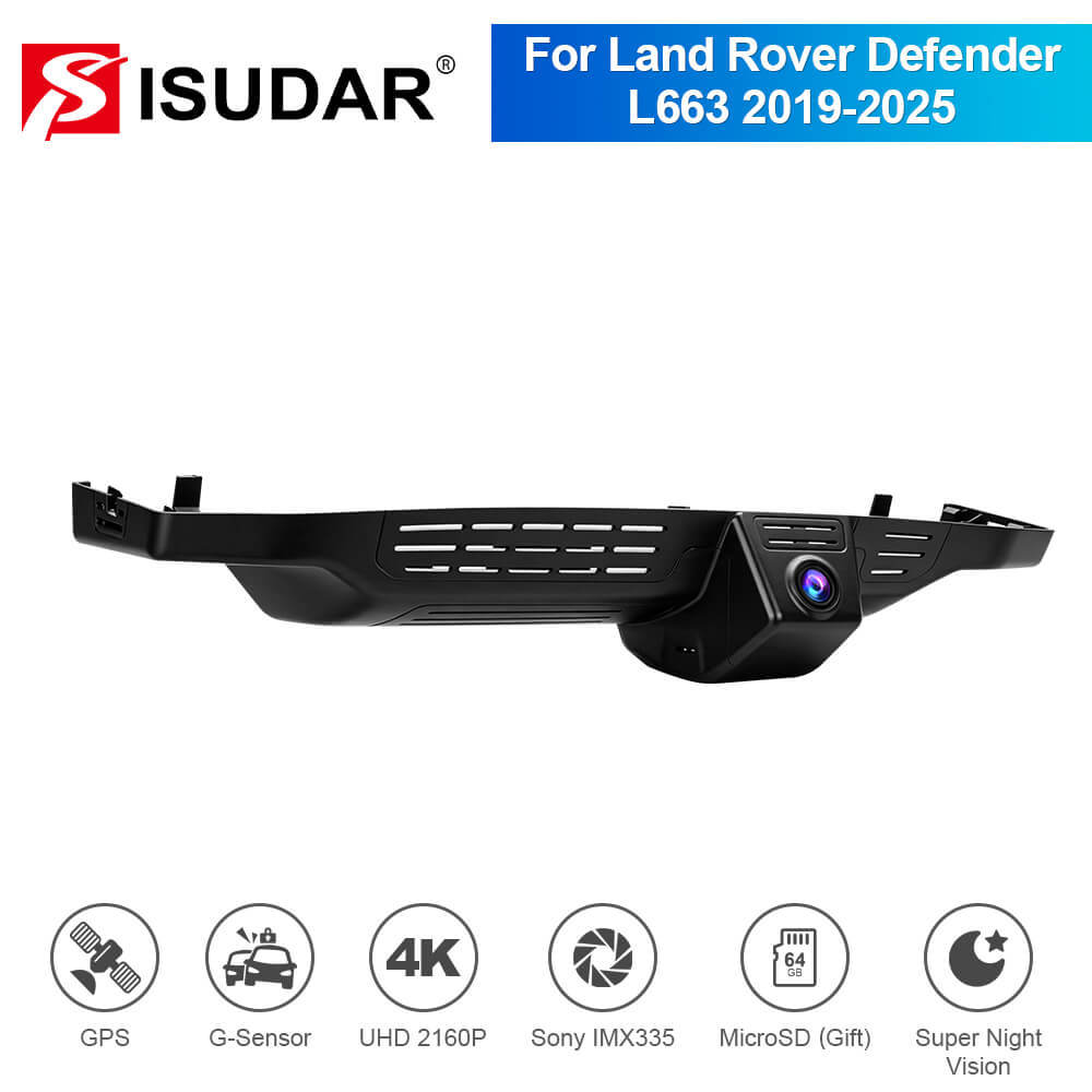 ISUDAR 2026 OEM Dash Cam | 4K UHD | Sony Sensor | WiFi App | For Land Rover Defender L663 2019-2025