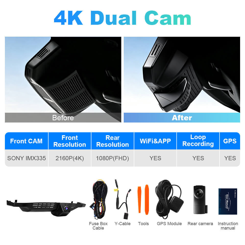 ISUDAR 2026 OEM Dash Cam | 4K UHD | Sony Sensor | WiFi App | For Land Rover Defender L663 2019-2025