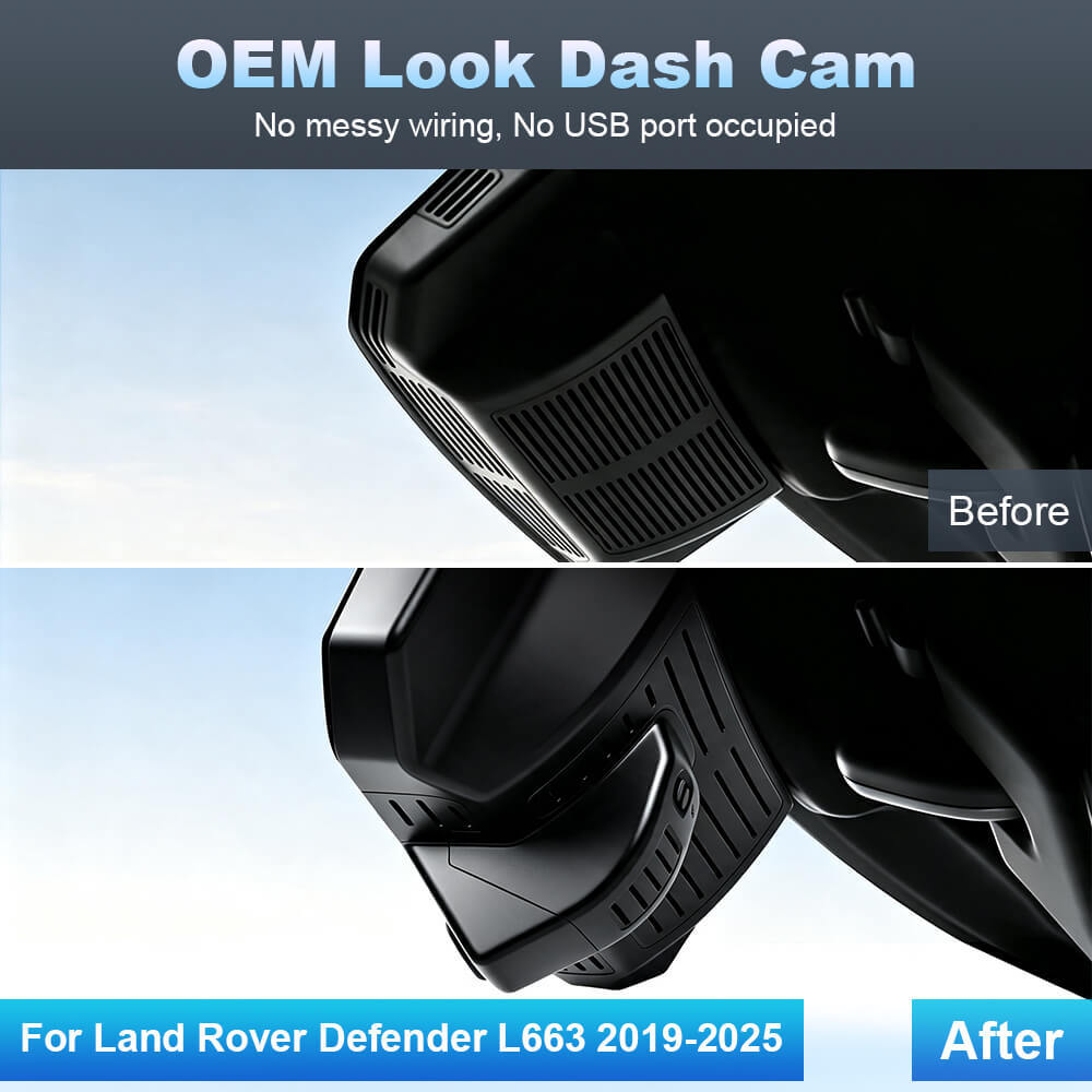 ISUDAR 2026 OEM Dash Cam | 4K UHD | Sony Sensor | WiFi App | For Land Rover Defender L663 2019-2025