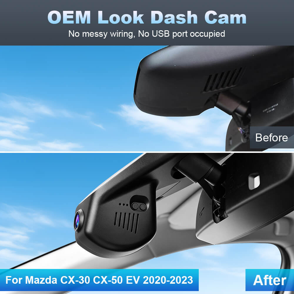 ISUDAR 2026 OEM Dash Cam | 4K UHD | Sony Sensor | WiFi App | For Mazda CX-30 CX50 CX30 CX50 EV 2020-2023