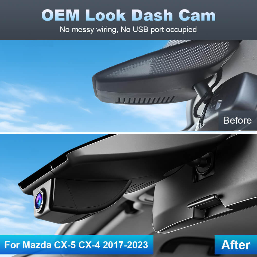ISUDAR 2026 OEM Dash Cam | 4K UHD | Sony Sensor | WiFi App | For Mazda CX-5 CX-4 CX5 CX4 CX-9 2017-2025 Left-Hand Drive