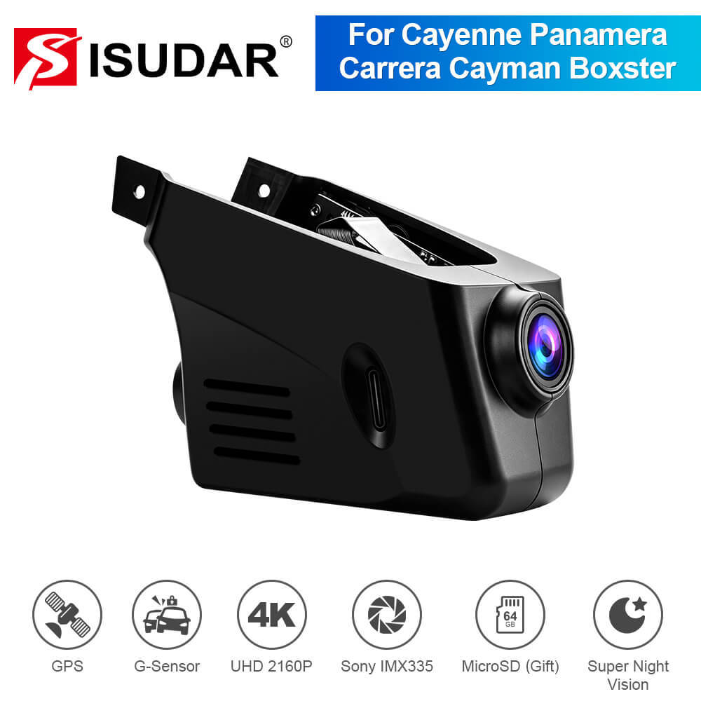 ISUDAR 2026 OEM Dash Cam | 4K UHD | Sony Sensor | WiFi App | For Porsche Cayenne/ Macan/Panamera/Cayman/Boxster