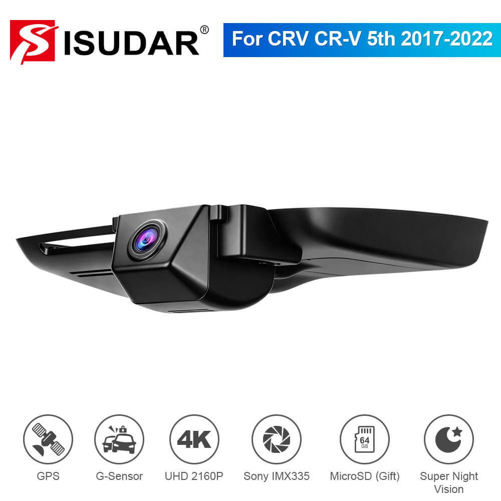 ISUDAR 2026 OEM Dash Cam | 4K UHD | Sony Sensor | WiFi App | For Honda CRV CR-V 5th 2017-2022