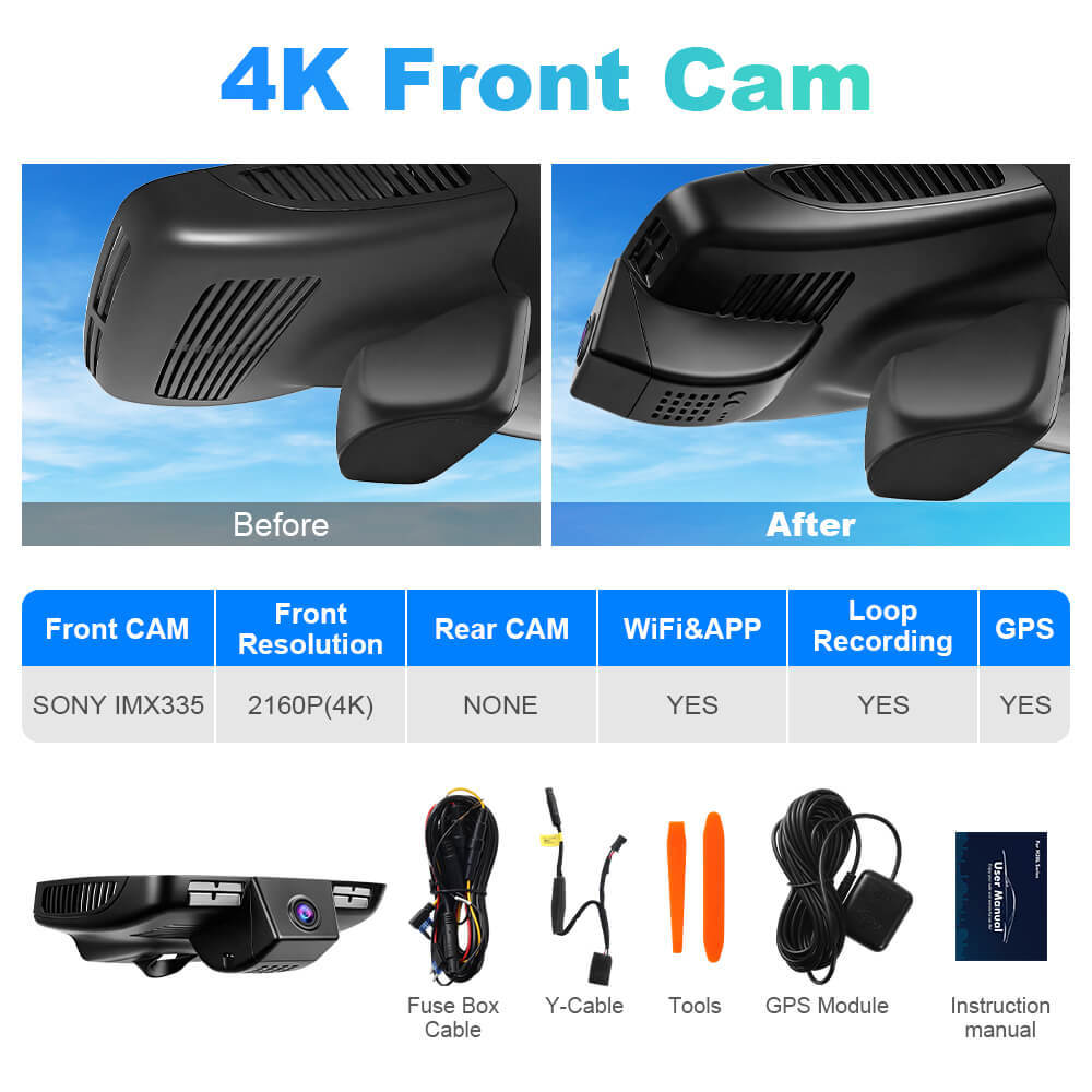 ISUDAR 2026 OEM Dash Cam | 4K UHD | Sony Sensor | WiFi App | For Mercedes-Benz C/E/GLC Class