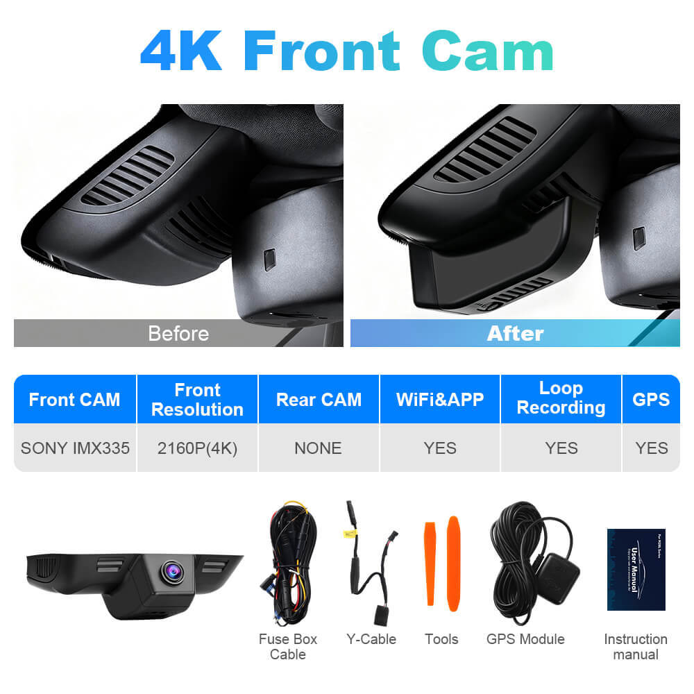 ISUDAR 2026 OEM Dash Cam | 4K UHD | Sony Sensor | WiFi App | For Mercedes-Benz E Class 2009-2016 C Class 2011-2014