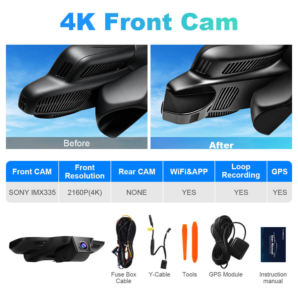 ISUDAR 2026 OEM Dash Cam | 4K UHD | Sony Sensor | WiFi App | For Mercedes-Benz E Class CIs AMG GT
