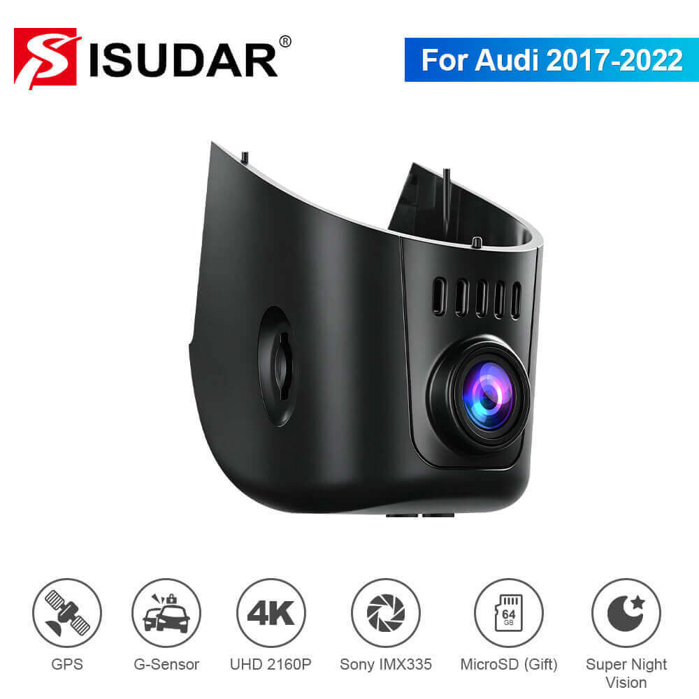 ISUDAR 2026 OEM Dash Cam | 4K UHD | Sony Sensor | WiFi App | For Audi 2017-2022 A1 A3 A4 A5 A7 A8 Q2 Q3... TT