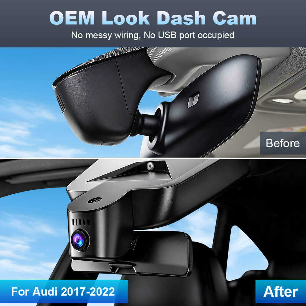 ISUDAR 2026 OEM Dash Cam | 4K UHD | Sony Sensor | WiFi App | For Audi 2017-2022 A1 A3 A4 A5 A7 A8 Q2 Q3... TT