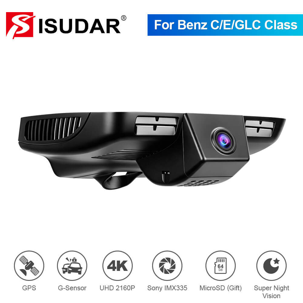 ISUDAR 2026 OEM Dash Cam | 4K UHD | Sony Sensor | WiFi App | For Mercedes-Benz C/E/GLC Class