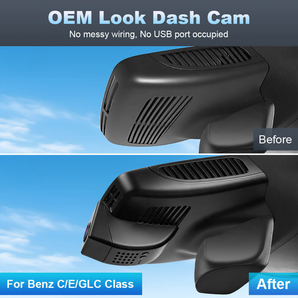 ISUDAR 2026 OEM Dash Cam | 4K UHD | Sony Sensor | WiFi App | For Mercedes-Benz C/E/GLC Class