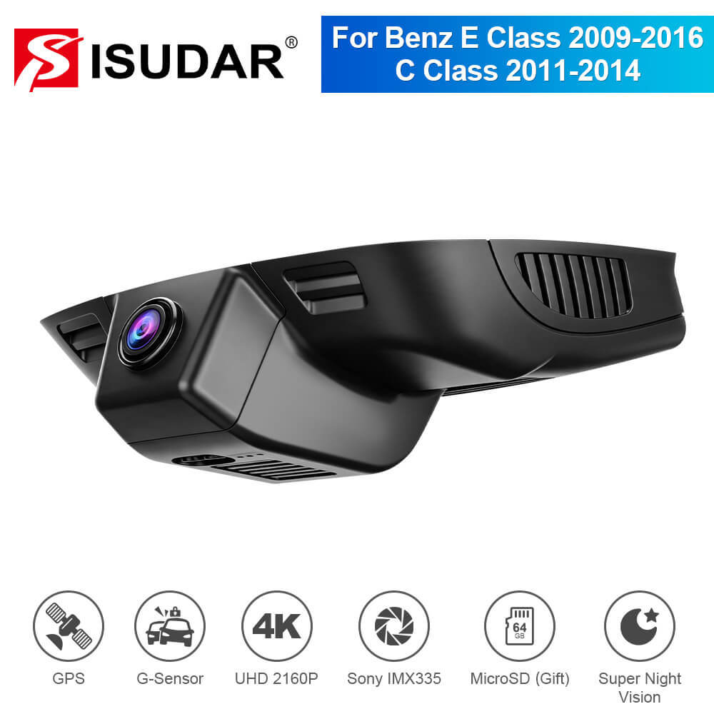 ISUDAR 2026 OEM Dash Cam | 4K UHD | Sony Sensor | WiFi App | For Mercedes-Benz E Class 2009-2016 C Class 2011-2014