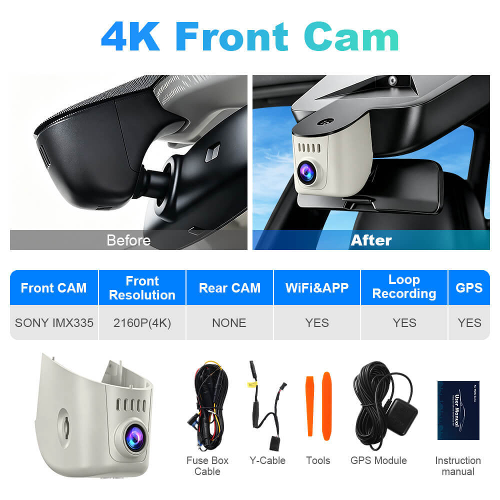 ISUDAR 2026 OEM Dash Cam | 4K UHD | Sony Sensor | WiFi App | For Audi 2017-2022 A1 A3 A4 A5 A7 A8 Q2 Q3... TT