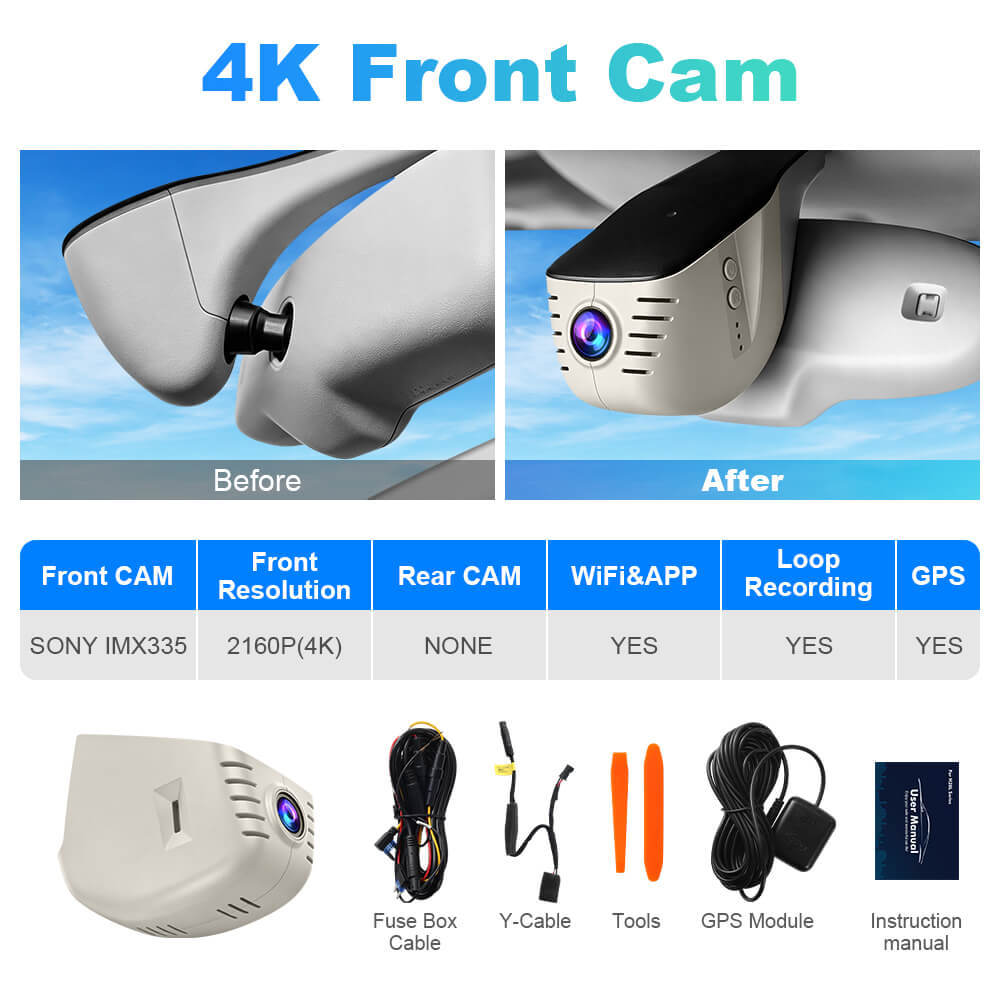 ISUDAR 2026 OEM Dash Cam | 4K UHD | Sony Sensor | WiFi App | For Audi 2013‑2016 A1 A3 A4 A5 A7 A8 Q2 Q3 Q5 Q7 Q8 S RS TT