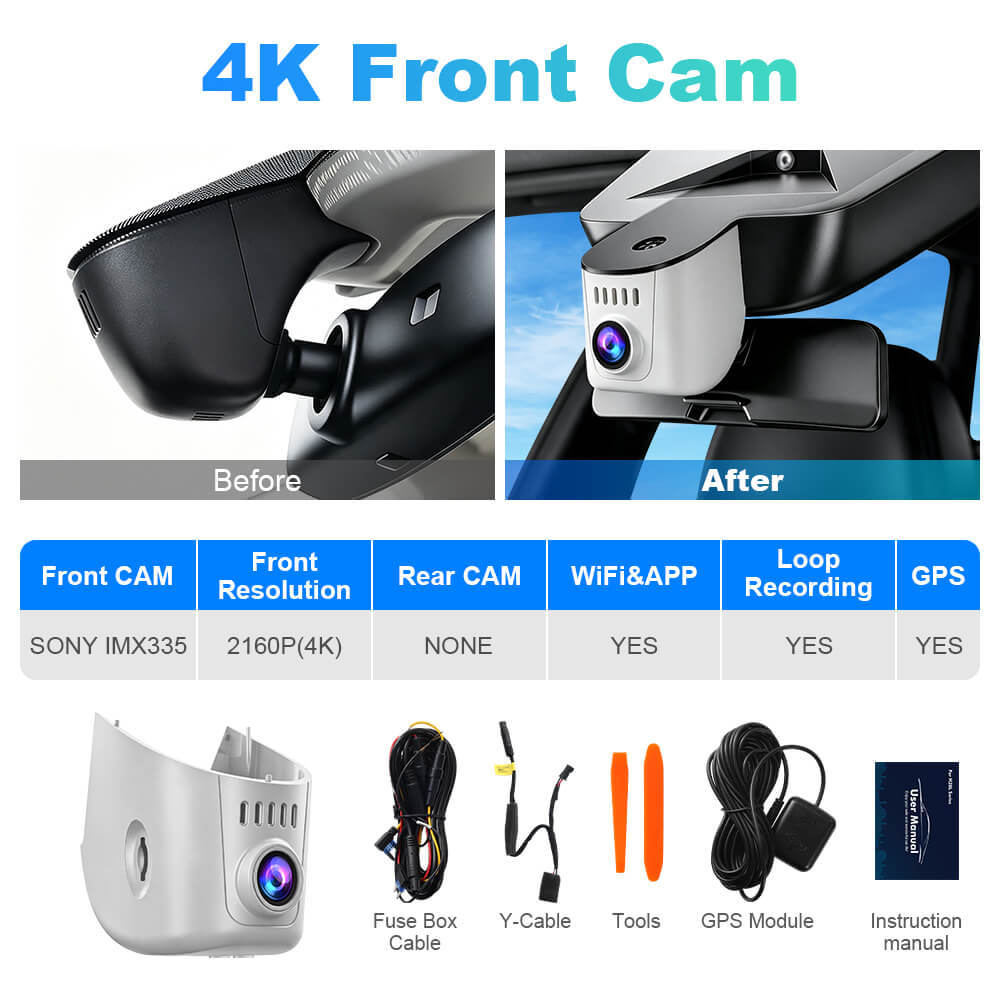 ISUDAR 2026 OEM Dash Cam | 4K UHD | Sony Sensor | WiFi App | For Audi 2017-2022 A1 A3 A4 A5 A7 A8 Q2 Q3... TT