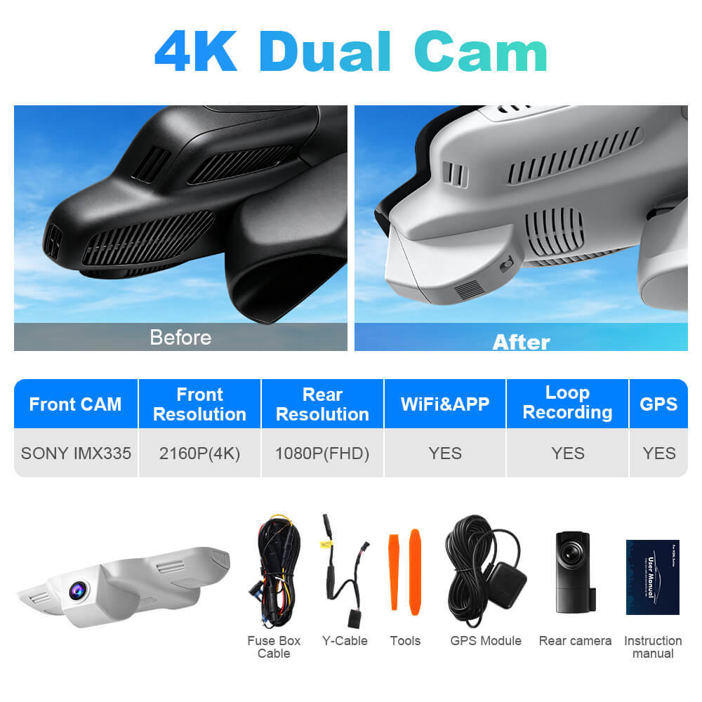 ISUDAR 2026 OEM Dash Cam | 4K UHD | Sony Sensor | WiFi App | For Mercedes-Benz E Class CIs AMG GT