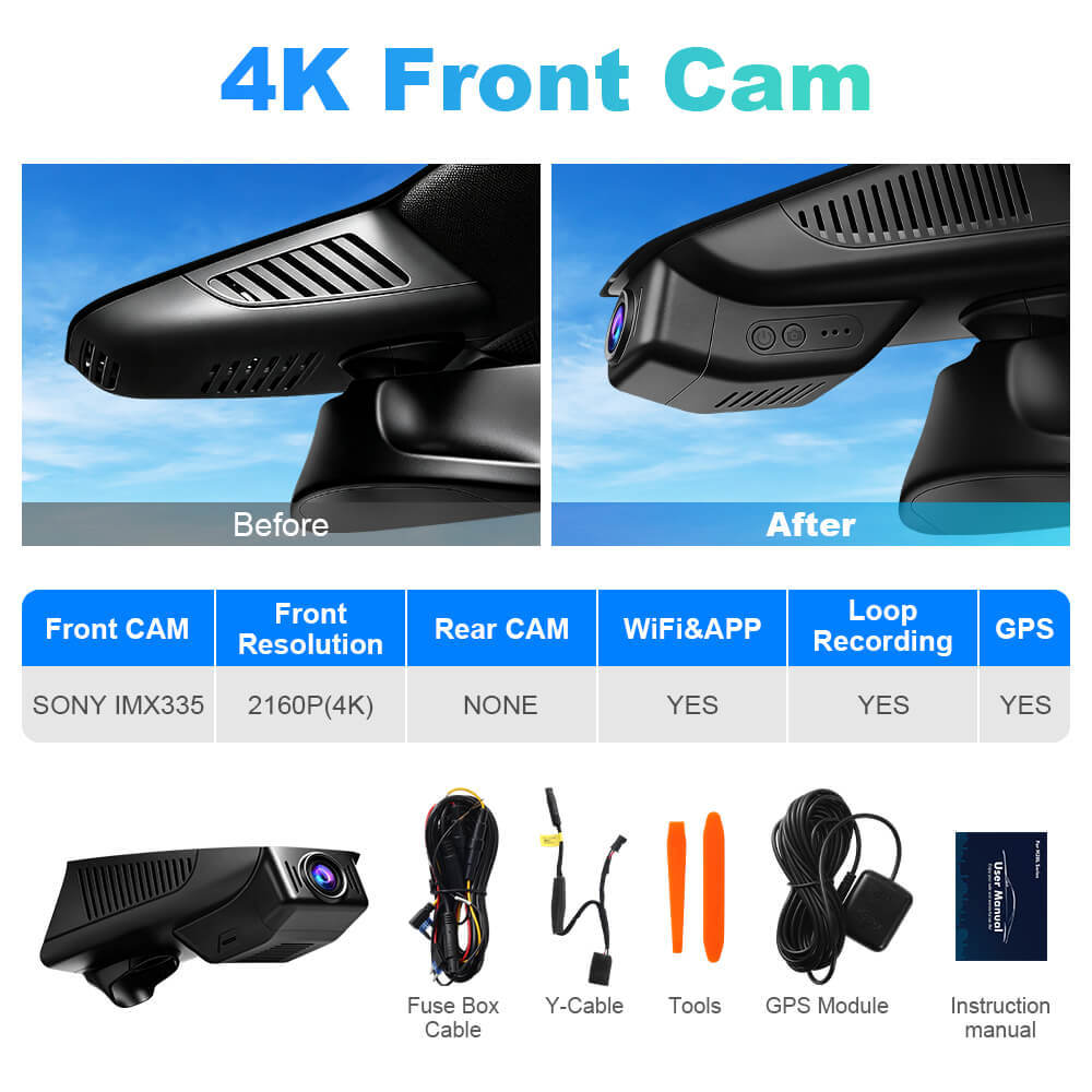 ISUDAR 2026 OEM Dash Cam | 4K UHD | Sony Sensor | WiFi App | For Mercedes-Benz C-Class / GLC-Class / E-Class
