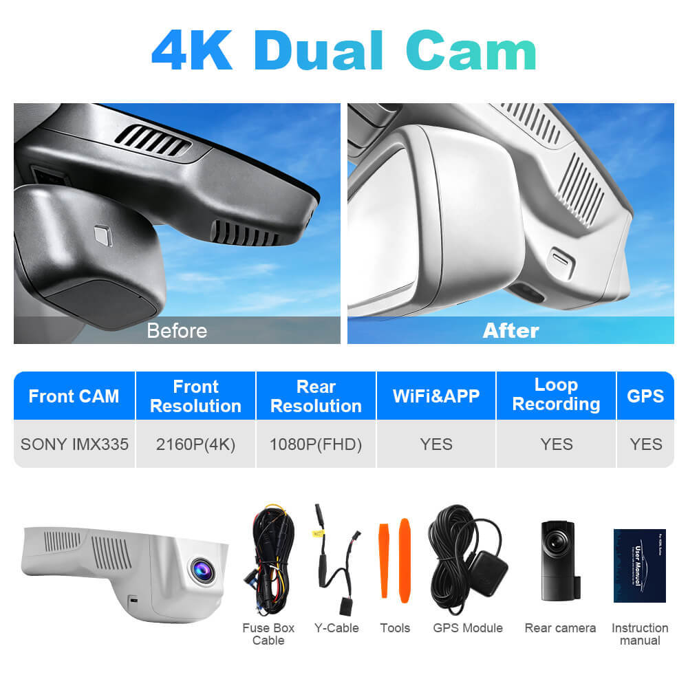 ISUDAR 2026 OEM Dash Cam | 4K UHD | Sony Sensor | WiFi App | For Mercedes Benz GLA CLA200 X156 W117 W176 W177 2015-2019