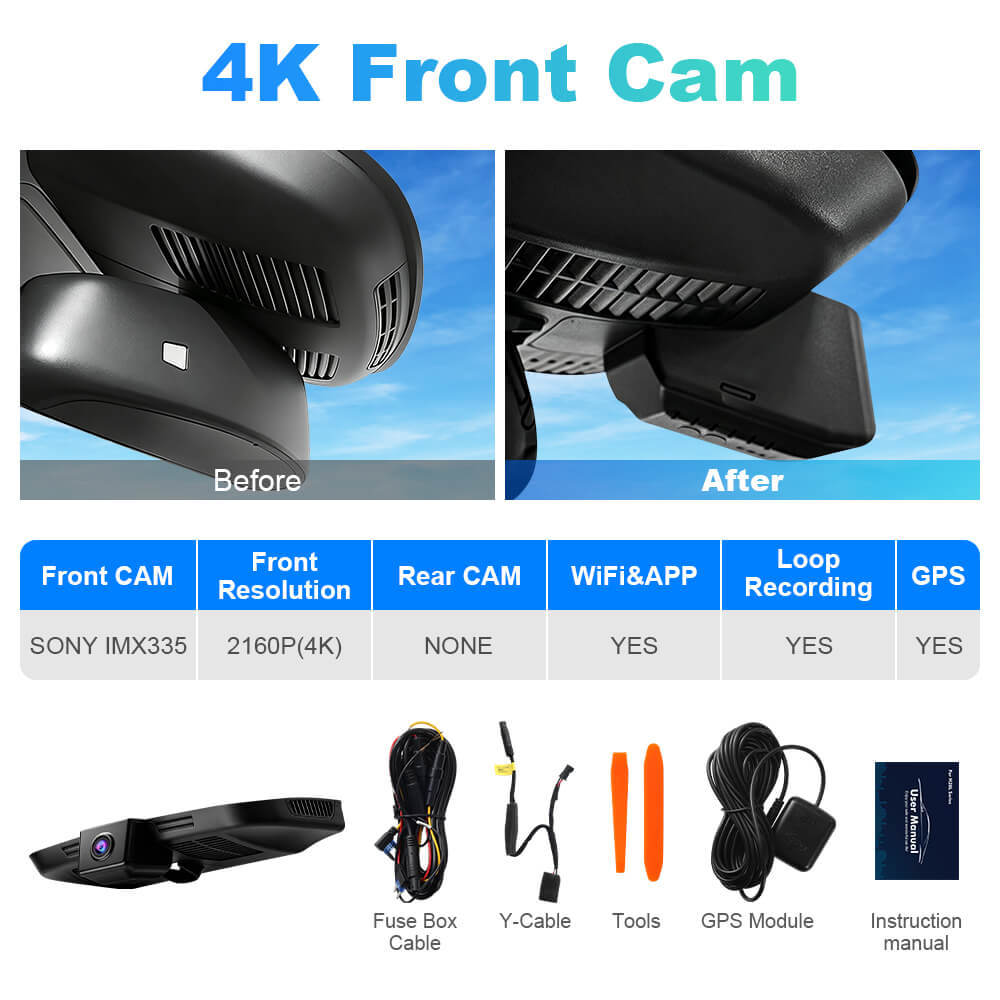 ISUDAR 2026 OEM Dash Cam | 4K UHD | Sony Sensor | WiFi App | For Mercedes‑Benz V‑Class/EQV/e‑Vito/Valente/Metris/Vito(W447 Platform)