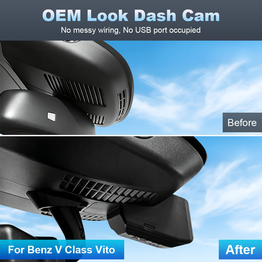 ISUDAR 2026 OEM Dash Cam | 4K UHD | Sony Sensor | WiFi App | For Mercedes‑Benz V‑Class/EQV/e‑Vito/Valente/Metris/Vito(W447 Platform)