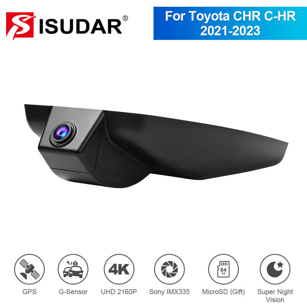 ISUDAR 2026 OEM Dash Cam | 4K UHD | Sony Sensor | WiFi App | For Toyota CHR C-HR 2021-2023