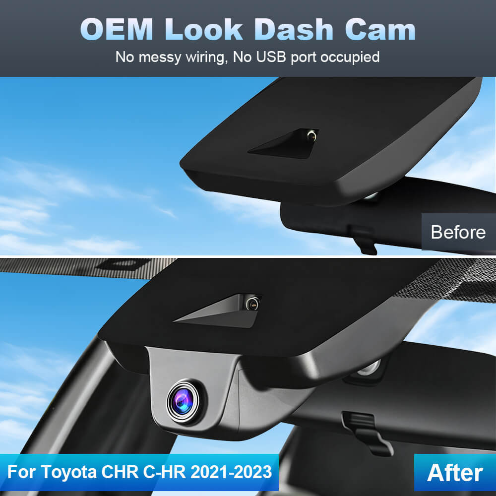 ISUDAR 2026 OEM Dash Cam | 4K UHD | Sony Sensor | WiFi App | For Toyota CHR C-HR 2021-2023