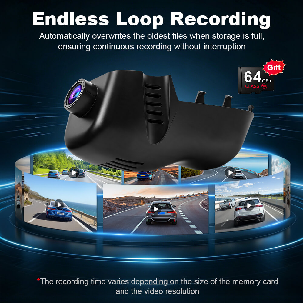 ISUDAR 2026 OEM Dash Cam | 4K UHD | Sony Sensor | WiFi App | For Volkswagen Touareg 2010-2019