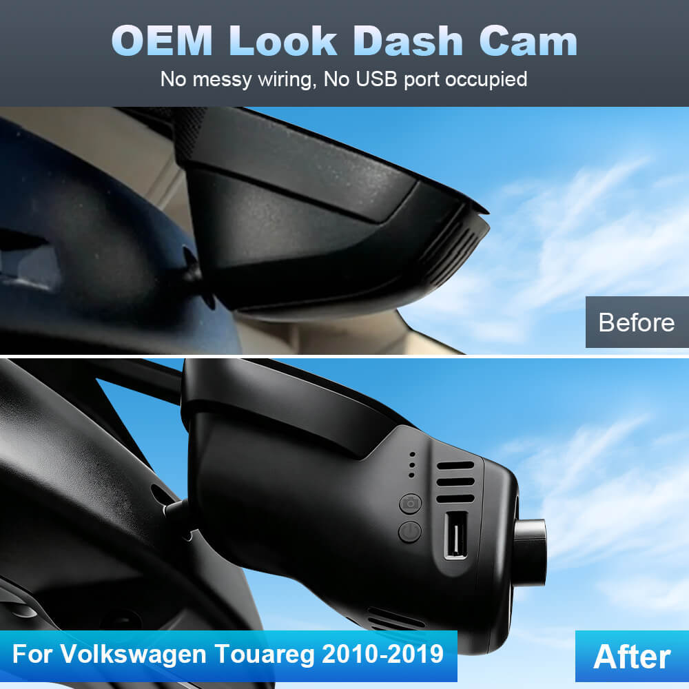 ISUDAR 2026 OEM Dash Cam | 4K UHD | Sony Sensor | WiFi App | For Volkswagen Touareg 2010-2019