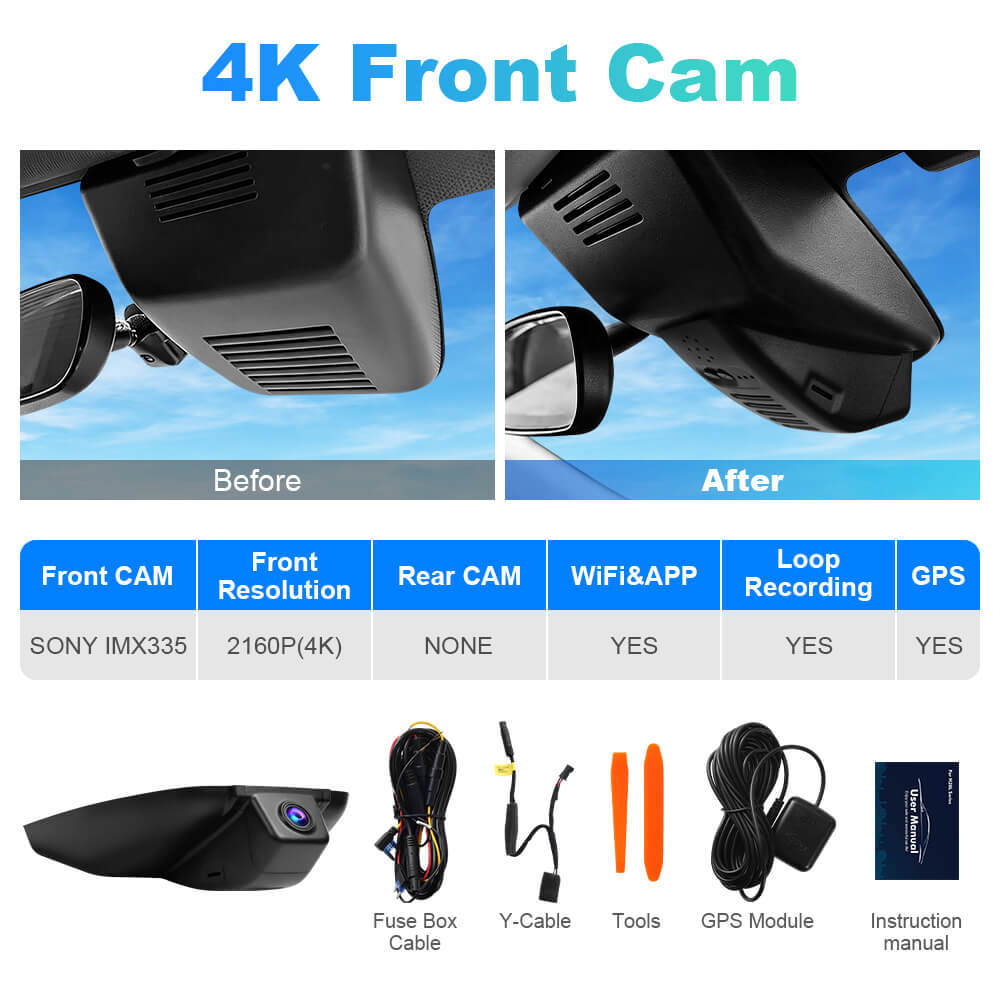 ISUDAR 2026 OEM Dash Cam | 4K UHD | Sony Sensor | WiFi App | For Honda Accord 2018-2022 Hybrid
