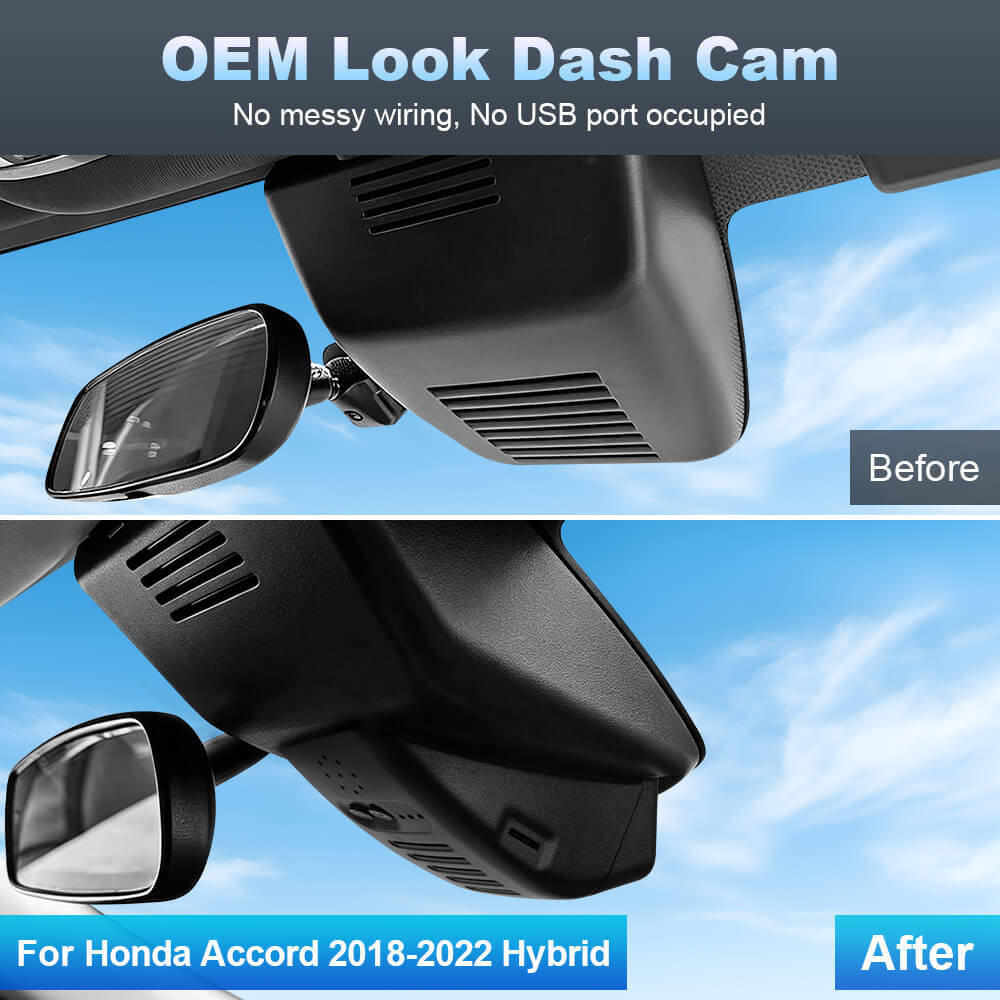 ISUDAR 2026 OEM Dash Cam | 4K UHD | Sony Sensor | WiFi App | For Honda Accord 2018-2022 Hybrid