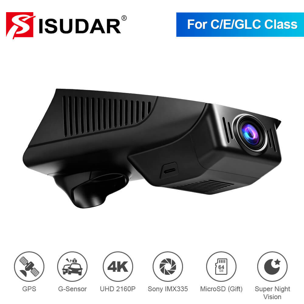 ISUDAR 2026 OEM Dash Cam | 4K UHD | Sony Sensor | WiFi App | For Mercedes-Benz C-Class / GLC-Class / E-Class