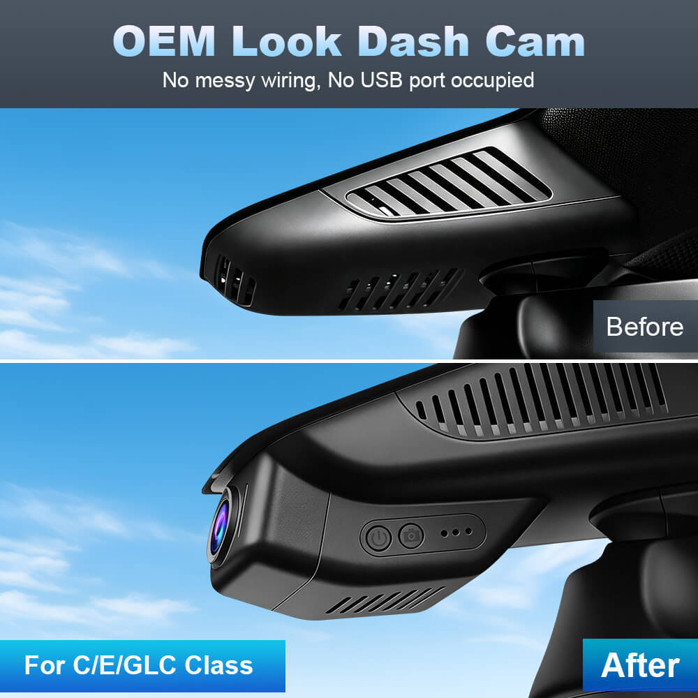 ISUDAR 2026 OEM Dash Cam | 4K UHD | Sony Sensor | WiFi App | For Mercedes-Benz C-Class / GLC-Class / E-Class